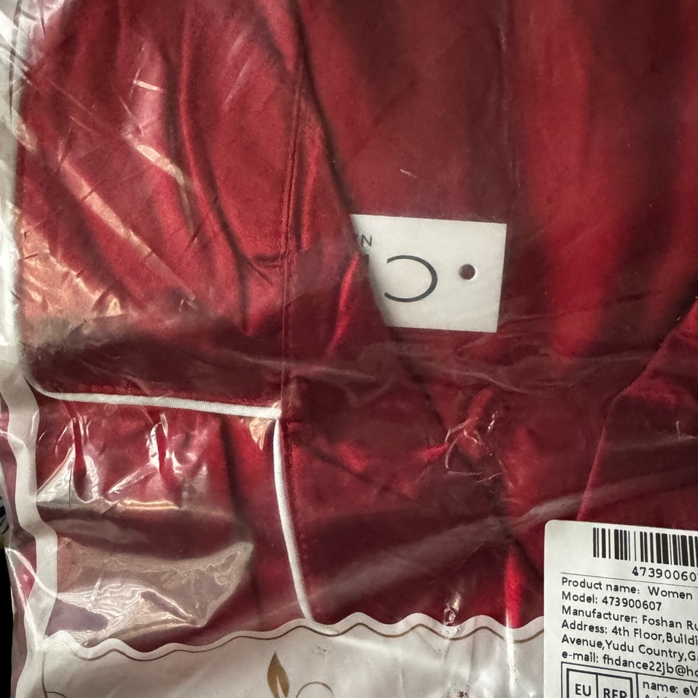 Red Satin Pajama Set